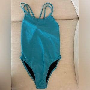 LIKE NEW Jolyn Hawaii Blue MURRAY Fixed Back one piece Size 30